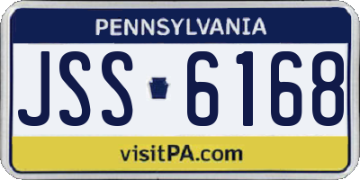 PA license plate JSS6168