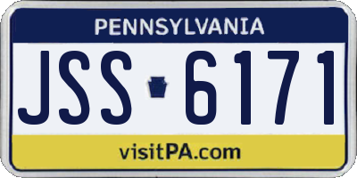 PA license plate JSS6171