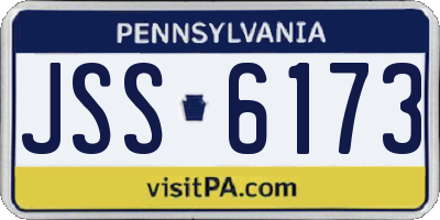 PA license plate JSS6173