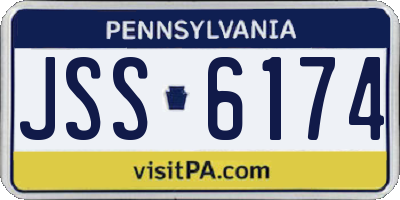 PA license plate JSS6174