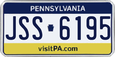 PA license plate JSS6195