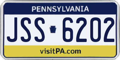 PA license plate JSS6202