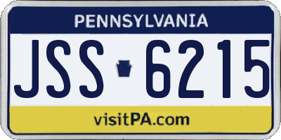 PA license plate JSS6215