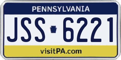 PA license plate JSS6221