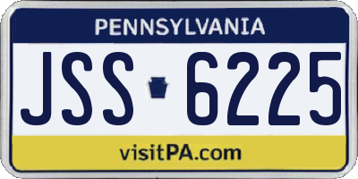PA license plate JSS6225