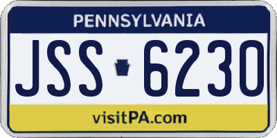 PA license plate JSS6230