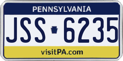 PA license plate JSS6235