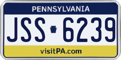PA license plate JSS6239