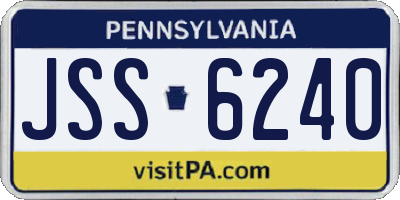 PA license plate JSS6240