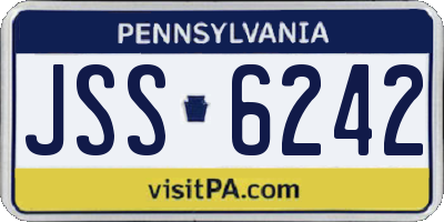 PA license plate JSS6242