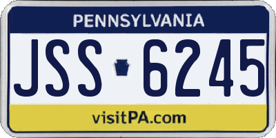PA license plate JSS6245