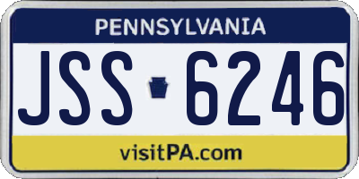 PA license plate JSS6246