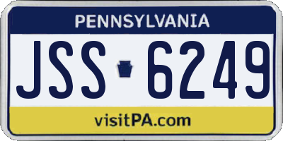 PA license plate JSS6249