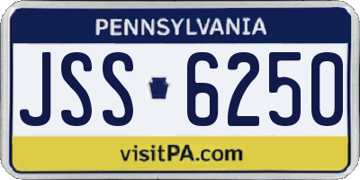 PA license plate JSS6250