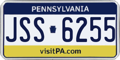 PA license plate JSS6255