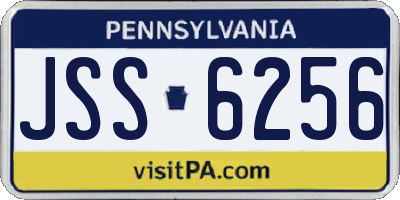 PA license plate JSS6256