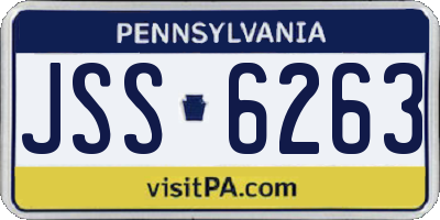 PA license plate JSS6263