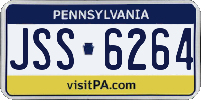 PA license plate JSS6264
