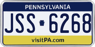 PA license plate JSS6268
