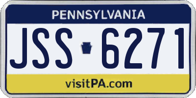 PA license plate JSS6271