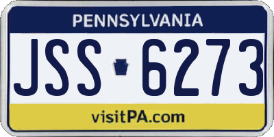 PA license plate JSS6273