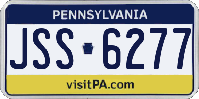 PA license plate JSS6277