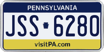 PA license plate JSS6280