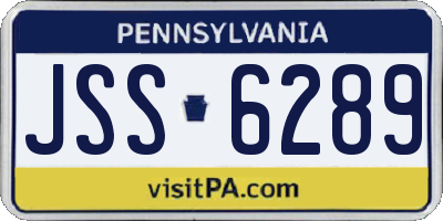 PA license plate JSS6289