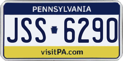 PA license plate JSS6290