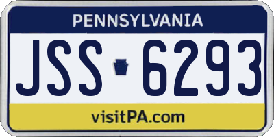 PA license plate JSS6293