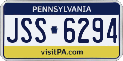 PA license plate JSS6294