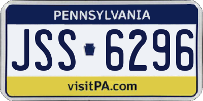 PA license plate JSS6296