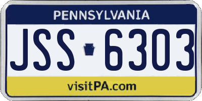 PA license plate JSS6303