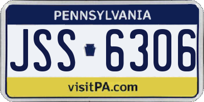 PA license plate JSS6306