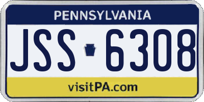 PA license plate JSS6308
