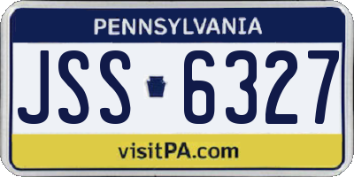 PA license plate JSS6327
