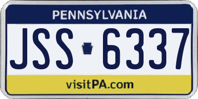 PA license plate JSS6337