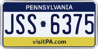 PA license plate JSS6375