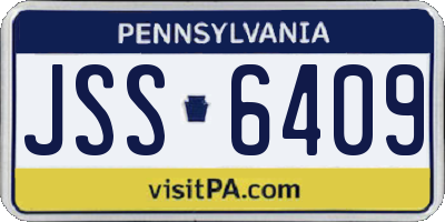 PA license plate JSS6409