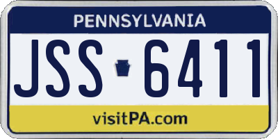 PA license plate JSS6411