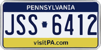 PA license plate JSS6412