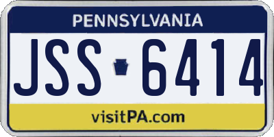 PA license plate JSS6414