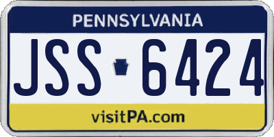 PA license plate JSS6424