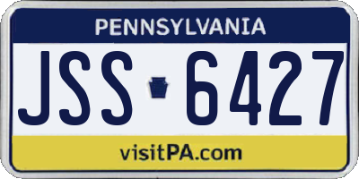 PA license plate JSS6427
