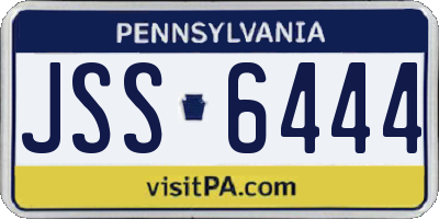 PA license plate JSS6444