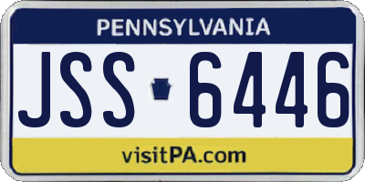 PA license plate JSS6446