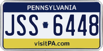 PA license plate JSS6448