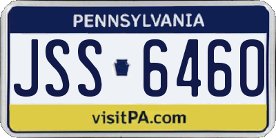 PA license plate JSS6460