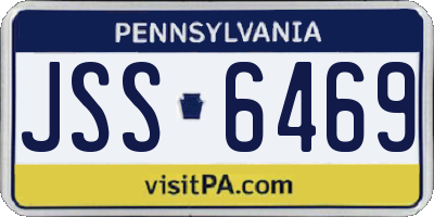 PA license plate JSS6469