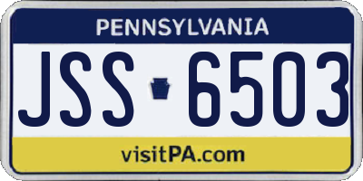 PA license plate JSS6503